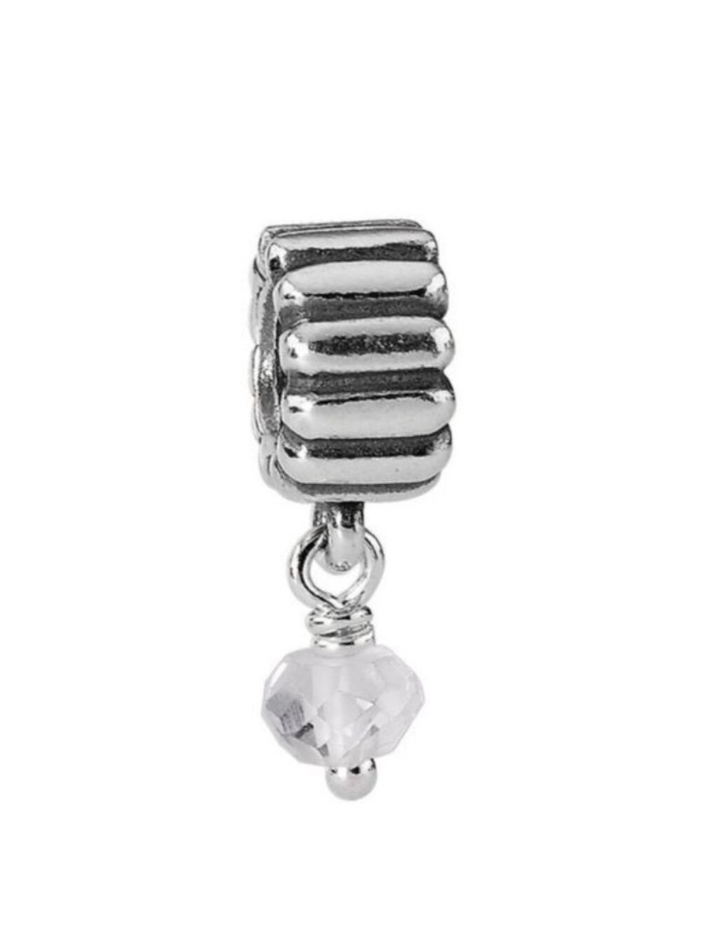 Pandora Retired Sterling Silver Quartz April Birthstone Dangle - 790166BK